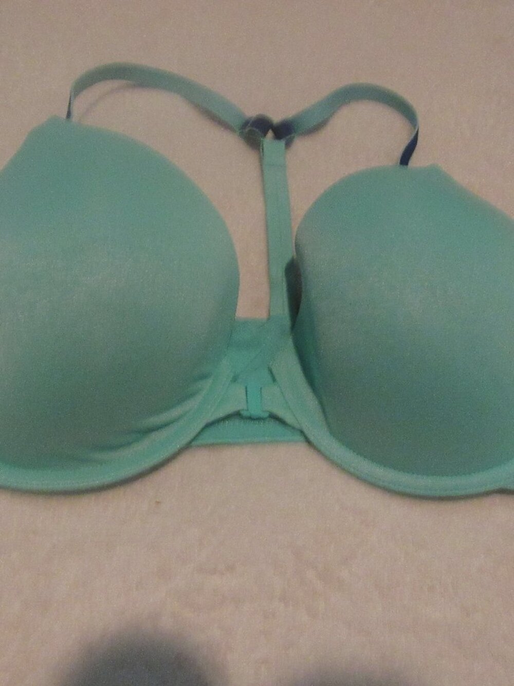 Victoria's Secret Green Racerback Semi Demi Bra 36D USED